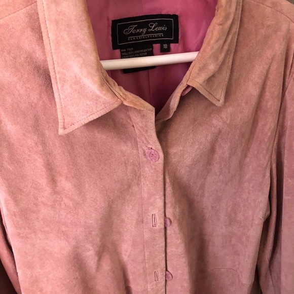 VINTAGE PINK GENUINE LEATHER JACKET - Picture 2 of 6